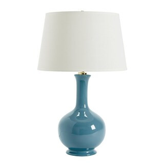 SK Gourd Lamp with Essential White Linen Shade & Brass Socket | Ballard Designs, Inc.