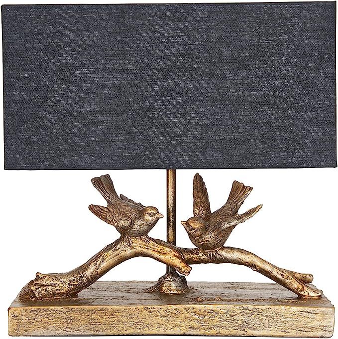 Creative Co-Op Rustic Bird Rectangle Shade Table Lamp, Gold | Amazon (US)