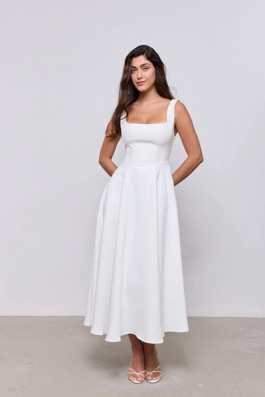Square Neck Midi Dress | Odd Muse