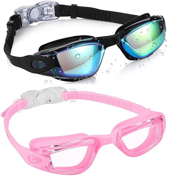 Aegend Kids Swim Goggles, Pack of 2 Swimming Goggles for Children Boys & Girls Age 3-9 | Amazon (US)