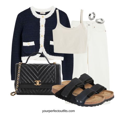 Chic and elegant spring look with a cardigan a white jean and Birkenstock 

#LTKsalealert #LTKfindsunder100 #LTKstyletip