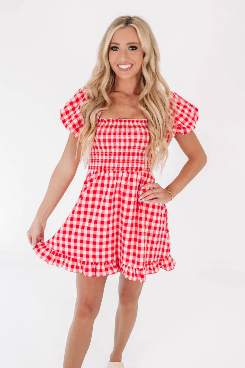 Country Concert Season Dress - Red | The Impeccable Pig