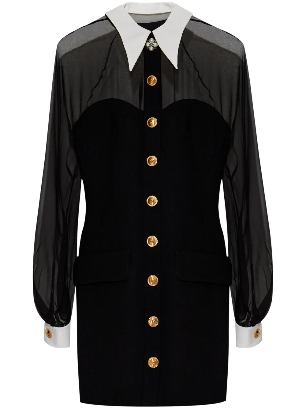 Versace Panelled Bustier Mini Dress | Black | FARFETCH | Farfetch Global