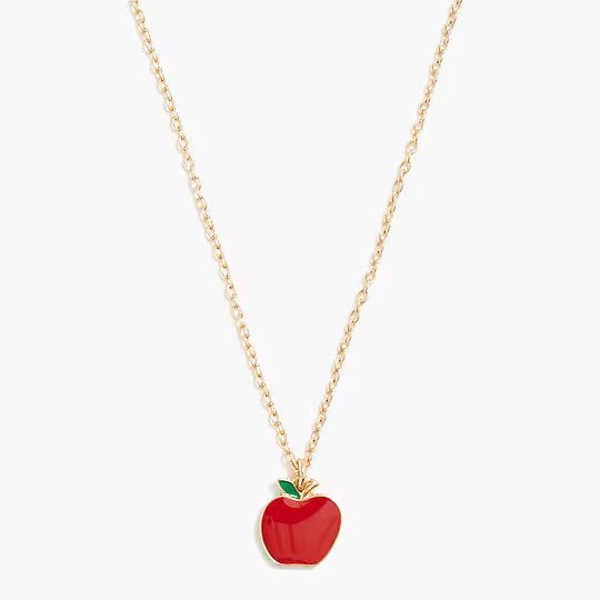 Girls' apple pendant necklace | J.Crew Factory