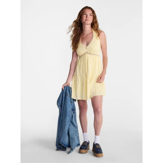 No Boundaries Halter Mini Dress, Women's XXS - XXL | Walmart (US)