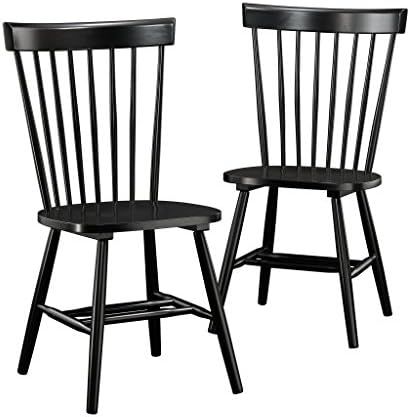 Sauder New Grange Spindle Back Chairs, Black finish | Amazon (US)