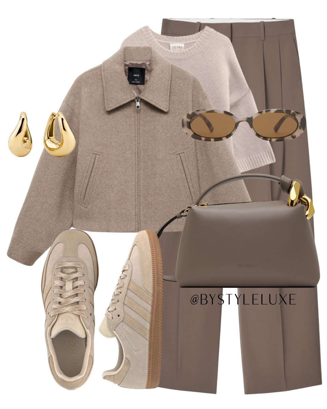 AUTUMN JACKETS - a lovely greige cropped jacket styled with tailored trousers and suede trainers for a chic everyday look. Perfect for the office too

#autumnoutfit #adidassamba #workwear

#LTKautumn #LTKuk #LTKshoes