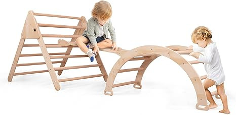 PETKABOO Waldorf Ladder,Triangle Climbing Toys,Climbing Arch, Foldable Climbing Triangle Ladder T... | Amazon (US)