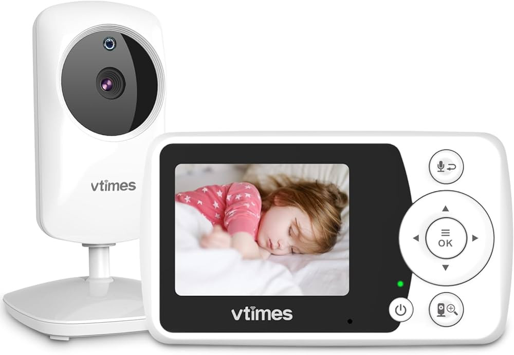 Baby Monitor with Camera and Audio, Video Baby Monitor No WiFi Night Vision, 2.4" LCD Screen Port... | Amazon (US)