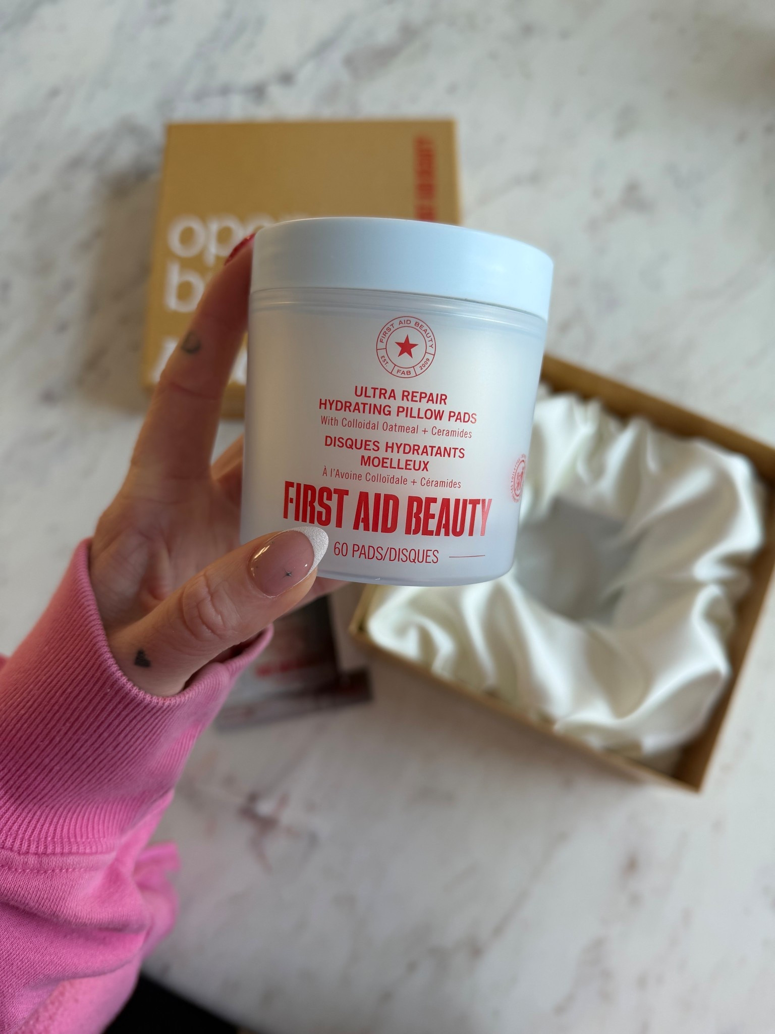 NEW first aid beauty ultra repair pillow at ulta 
Instantly soothe and boost moisture absorption 
Use after cleanser and before moisturizer for your nighttime routine 