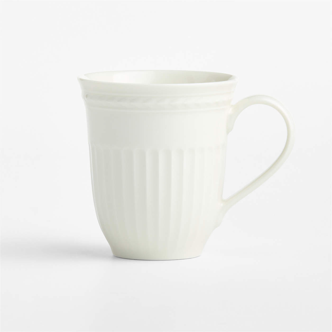 Cotswold 10-oz. Cream Porcelain Mug | Crate & Barrel | Crate & Barrel