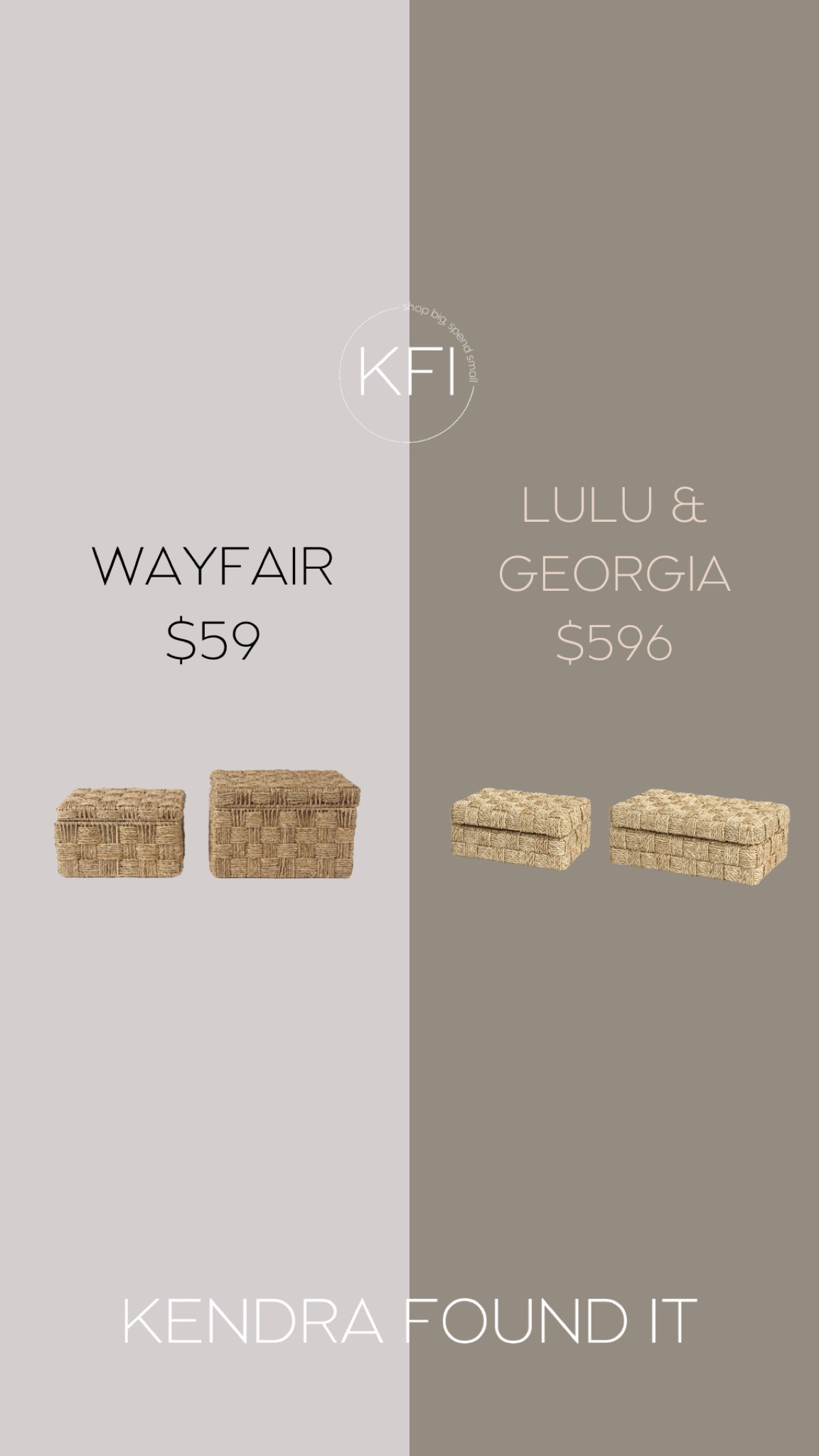 
This Lulu and Georgia dupe is WILD! 👏🏻These woven wicker boxes are perfect for a coffee table or bedside table, but at $596 for two, I could NOT justify the price.  So I found a dupe on Wayfair! They come in a set of two and are just $59 for BOTH. They go perfectly with our modern organic home and also can be used to store trinkets and other items inside. They are also giving me major coastal, Serena and Lily vibes. 

If you’re decorating on a budget and want affordable home decor, you’ve come to the right place. ❤️

#LTKHome #LTKHoliday #LTKSaleAlert