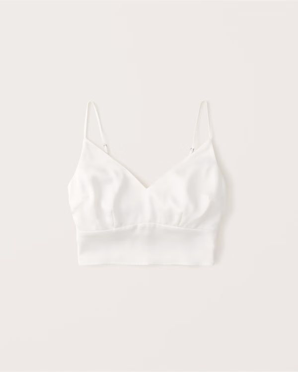 Women's Satin Cropped Cami | Women's Tops | Abercrombie.com | Abercrombie & Fitch (US)