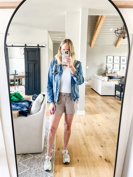 The best Jean jacket! And these shorts are so soft - size up one size! My favorite no show undies on sale! @walmartfashion #WalmartPartner #WalmartFashion 

#LTKMidsize #LTKFindsUnder50 #LTKStyleTip