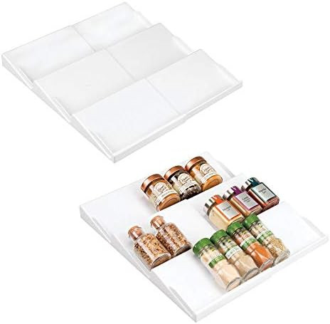mDesign Adjustable, Expandable Plastic Spice Rack, Drawer Organizer for Kitchen Cabinet Drawers -... | Amazon (US)