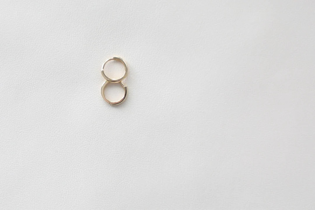 14K Solid Gold Hoops, Huggie Hoops, 10mm, Everyday Hoops, Minimalist Jewelry, Everyday Hoops, Dai... | Etsy (US)