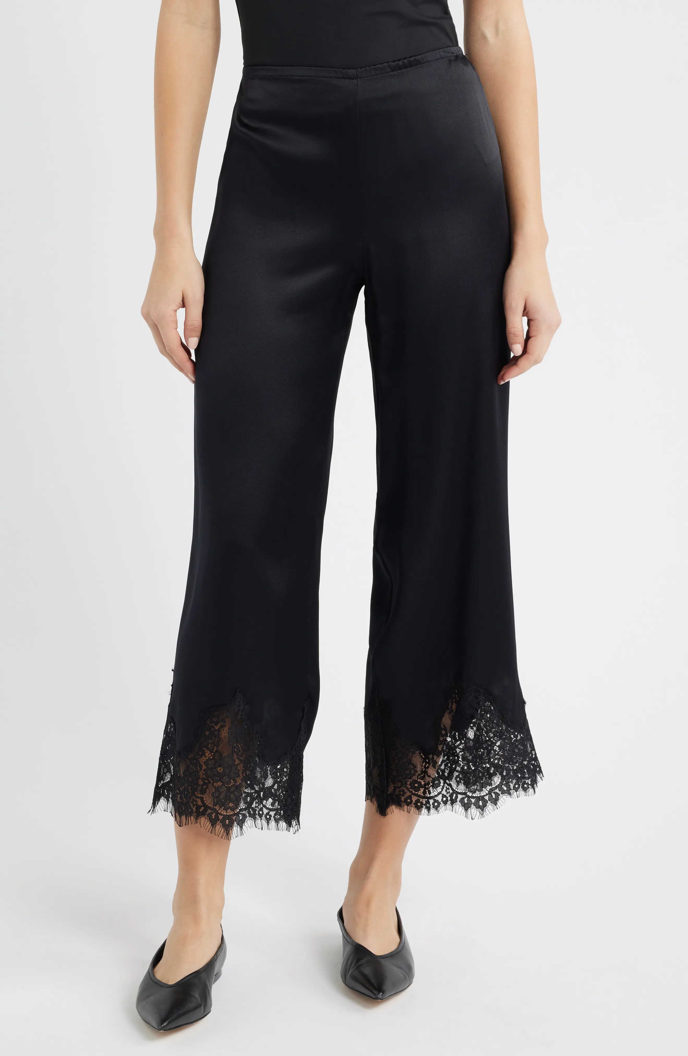 Carolina Silk Lace Hem Pant (Women) | Nordstrom | Nordstrom