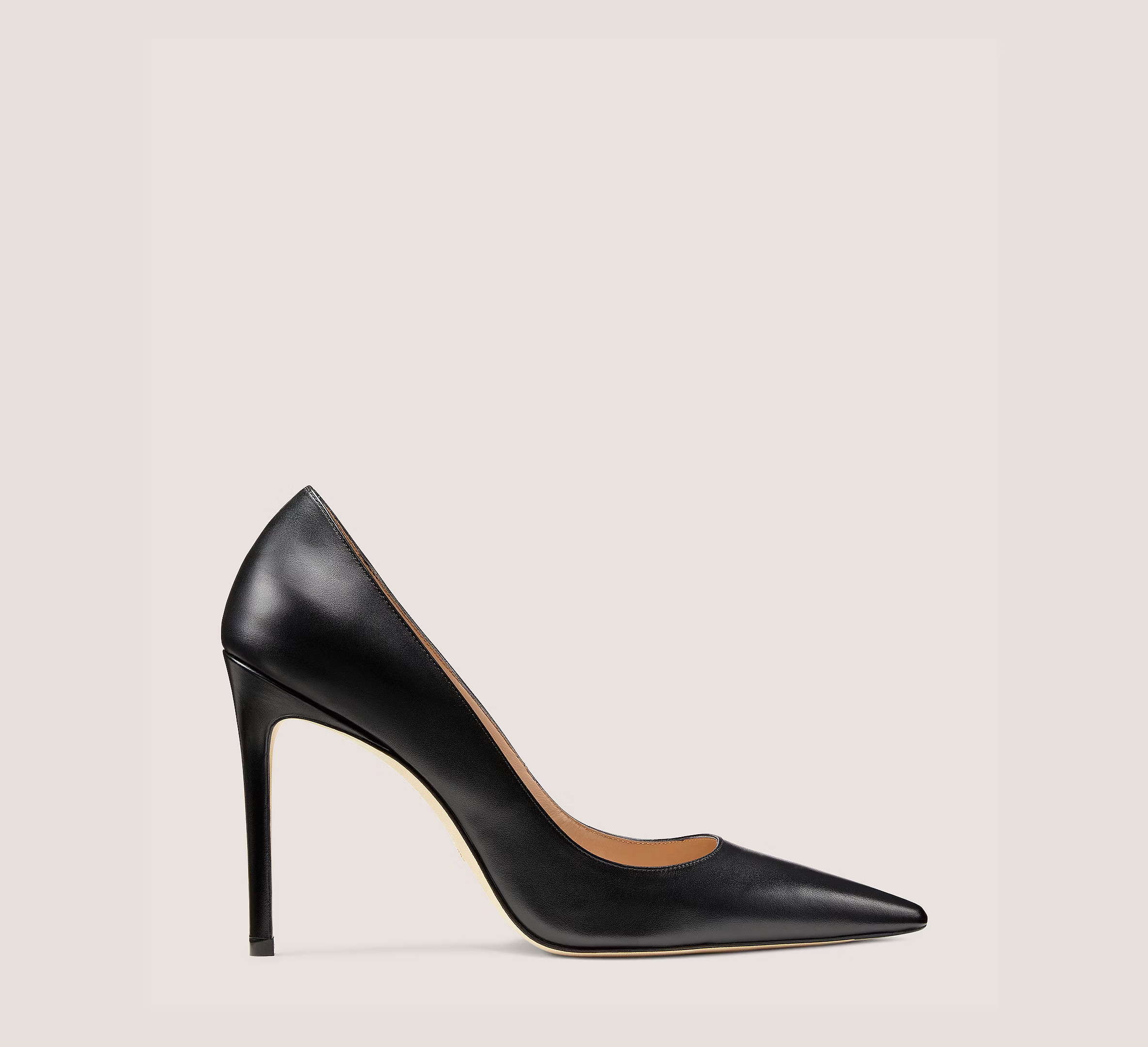 Stuart Weitzman Stuart 100 Pump Pumps, Black Leather, Size: 4 Medium | Stuart Weitzman (US)