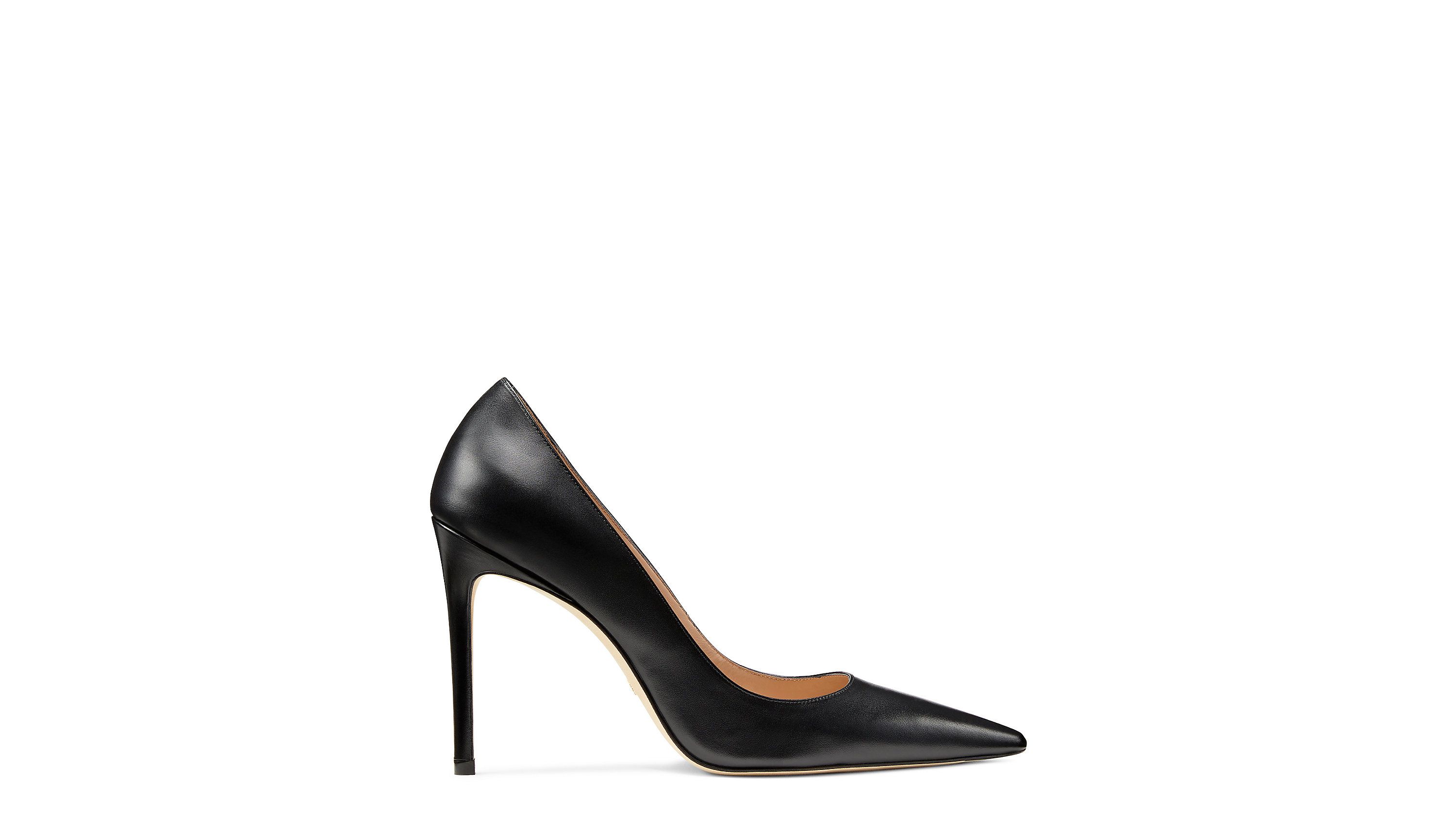 Stuart Weitzman Stuart 100 Pump Pumps, Black Leather, Size: 4 Medium | Stuart Weitzman (US)