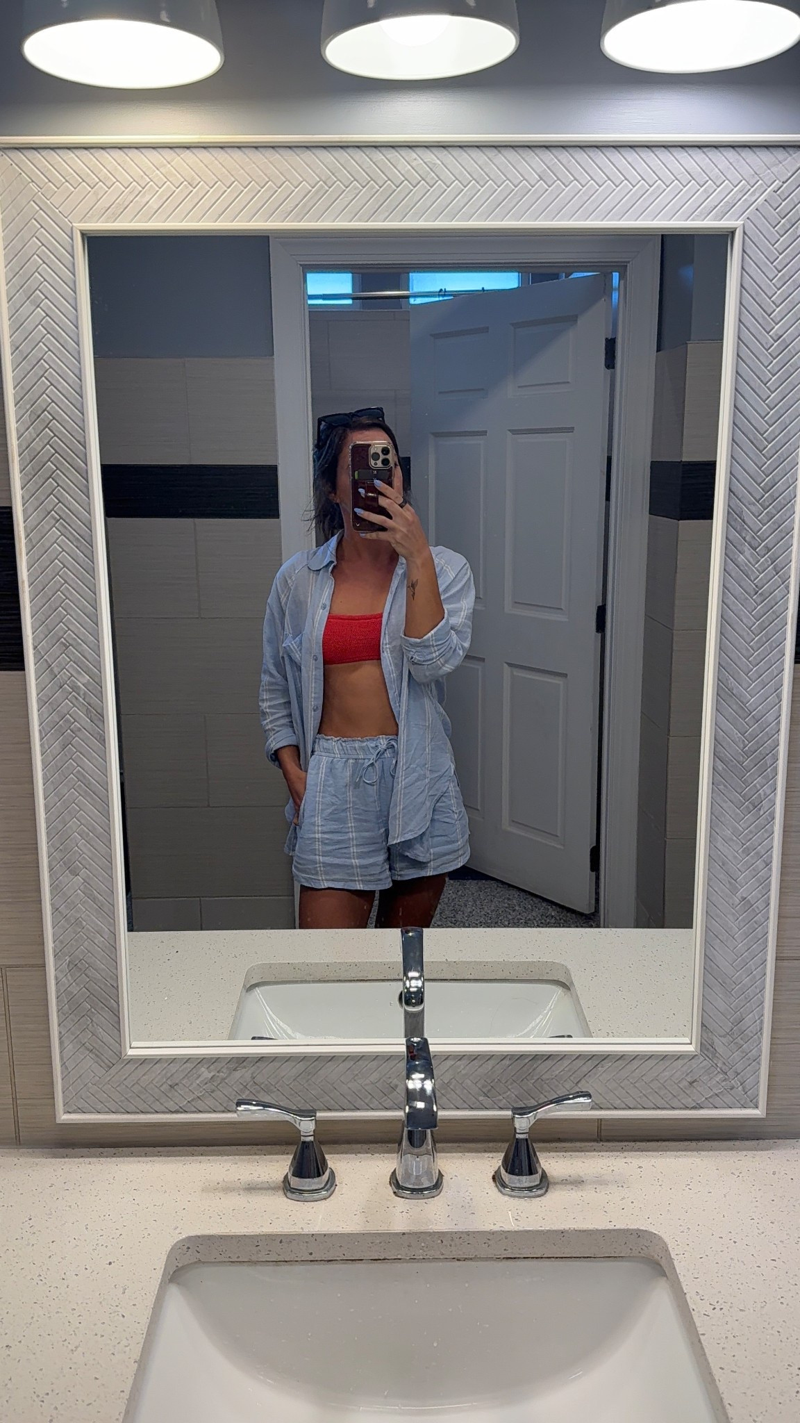 Perfect set to throw on for
The beach or the pool! 
Small top 
Xs shorts 

#LTKootd #LTKSwim #LTKTravel