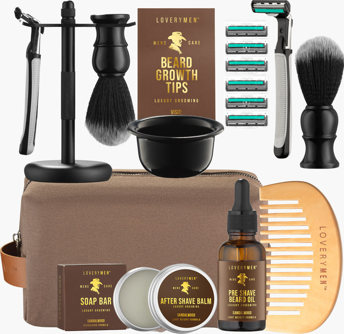 Ultimate Beard Shaving Kit wrapped in a Luxury Leather Bag | Nordstrom