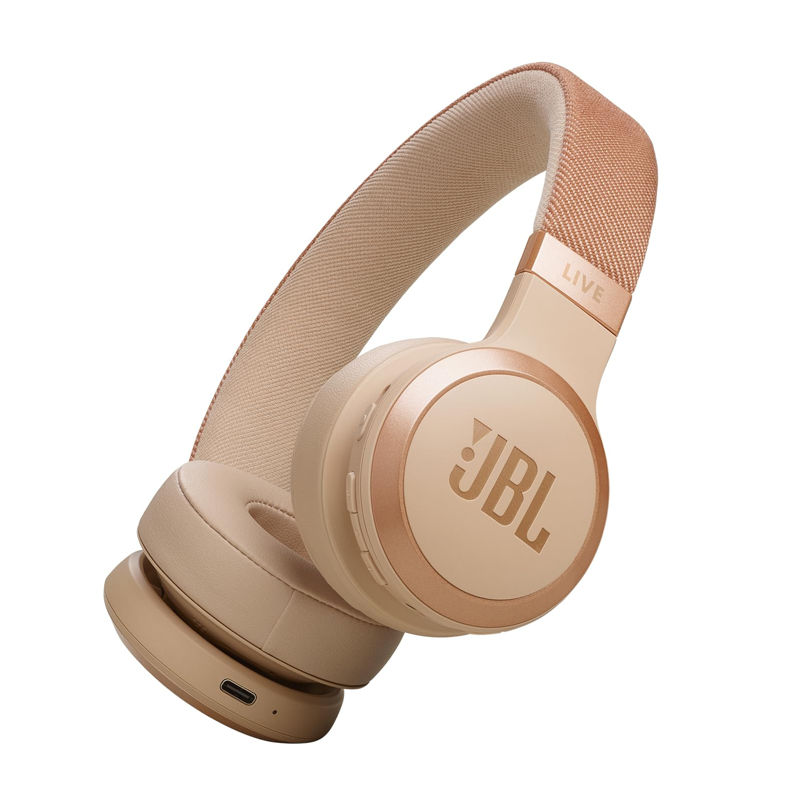 JBL Live 670NC - Wireless On-Ear Headphones with Adaptive Noise Cancelling with Smart Ambient, Up to 65H Battery Life with Speed Charge, Lightweight, Comfortable and Foldable Design (Sandstone) | Amazon (US)
