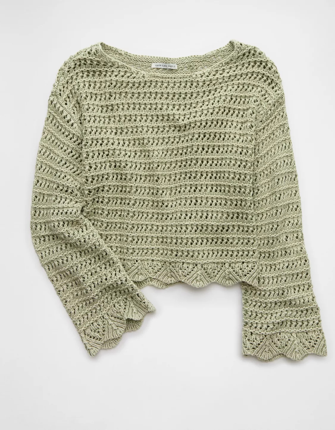 AE Ballet Neck Open Knit Sweater | American Eagle Outfitters (US & CA)