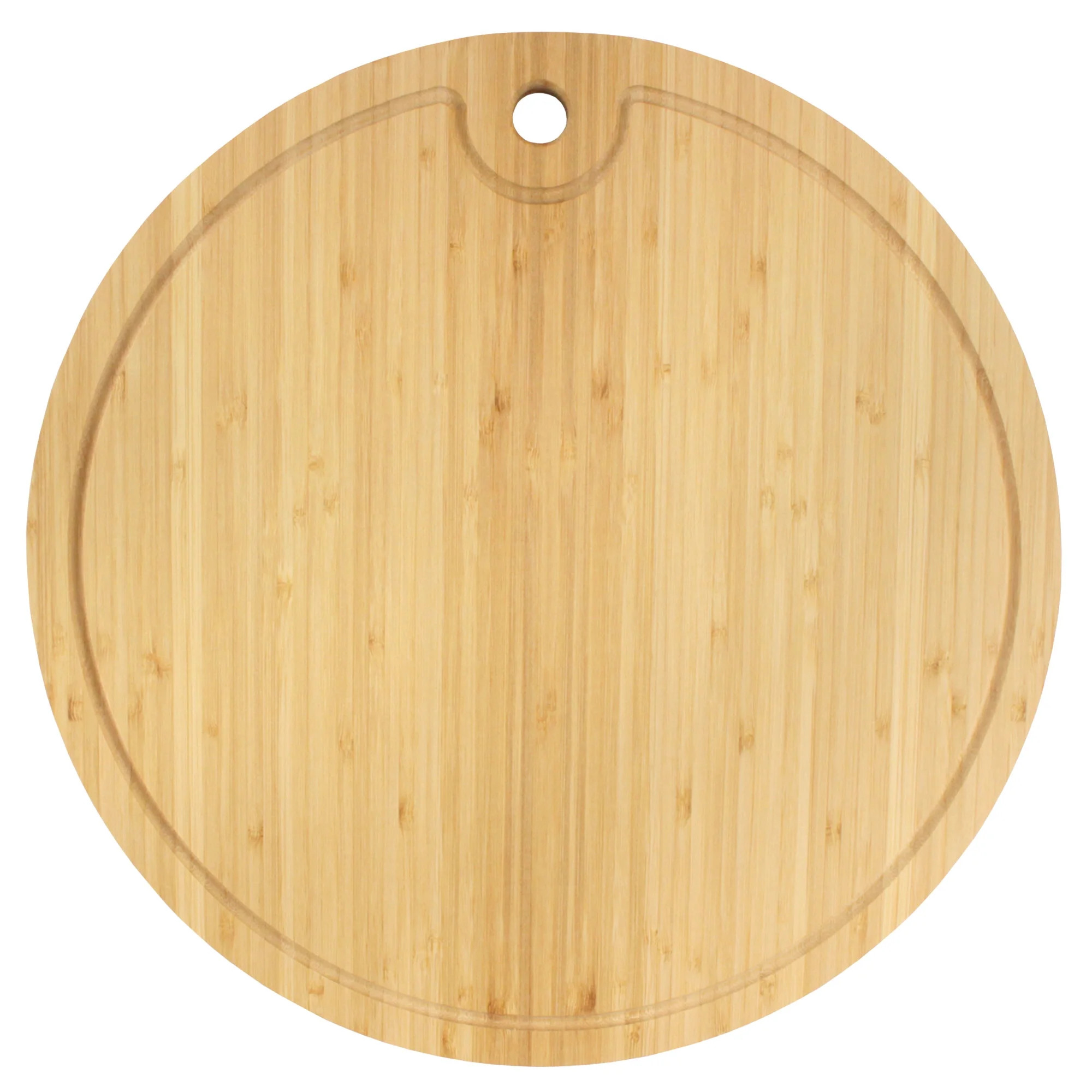 BambooMN Round Cutting Board 15" Diameter x 0.75" Thickness - 1 Piece | Walmart (US)