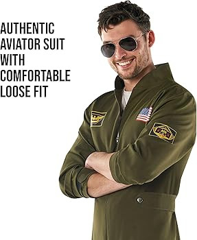 Morph Flight Suit Costume Mens Air Force Costume Men Adult Flight Suit Costume Adult Pilot Costum... | Amazon (US)