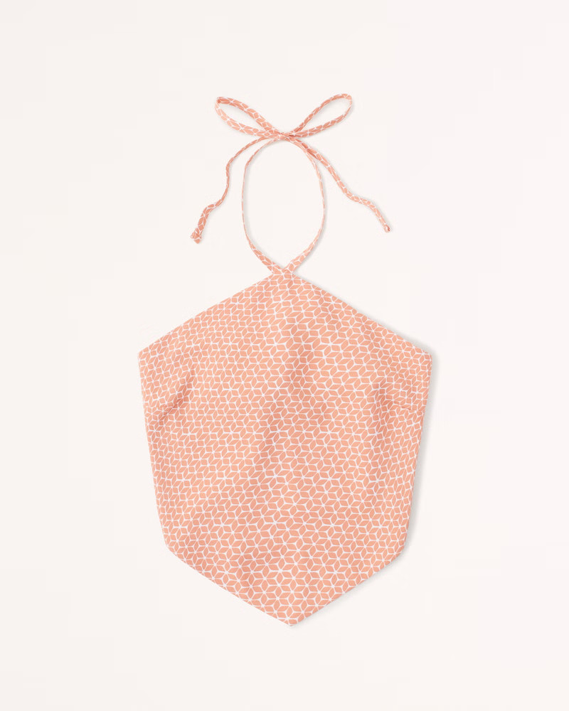 Cropped Halter Scarf Top | Abercrombie & Fitch (US)