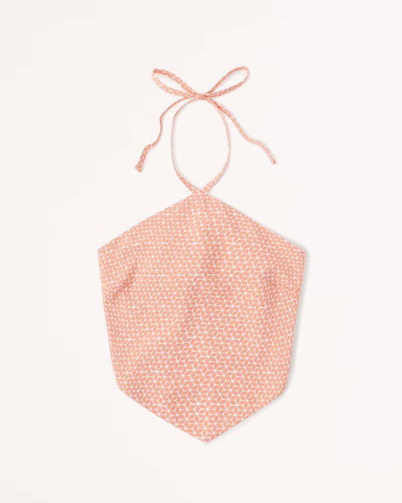 Women's Cropped Halter Scarf Top | Women's New Arrivals | Abercrombie.com | Abercrombie & Fitch (US)