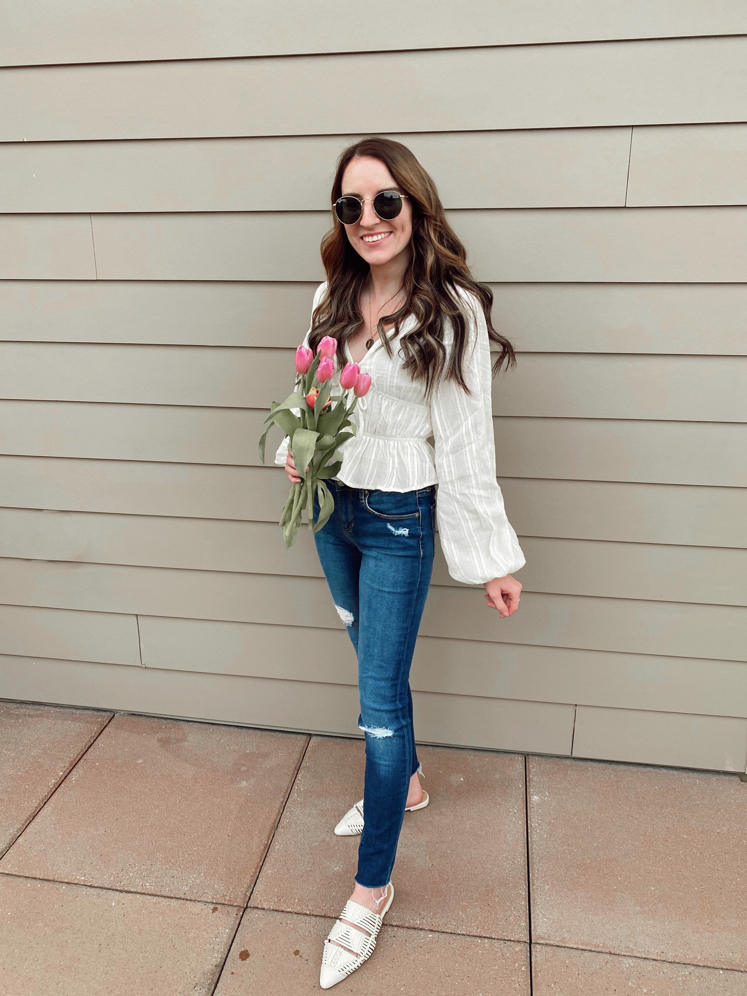 spring outfits // blouse + mule shoes from Just Fab #JustFabPartner 

#LTKSeasonal #LTKshoecrush #LTKstyletip