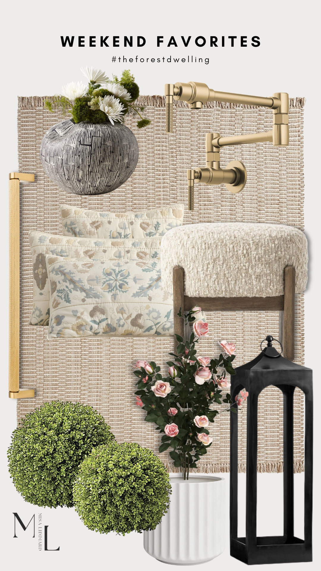 Top picks from the weekend! The artificial rose plant comes in a few different colors. I went with pink. They look so good! I styled them in the shade outdoors. The Monterey outdoor rug is such good quality. I've had it for years. Still in great shape. 

 #LTKdayinmylife #LTKSeasonal #LTKHome