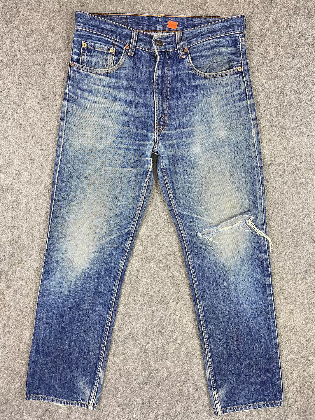 32x30.5 Vintage Levi's 506 Jeans Distressed Blue Denim Red Tab Faded Denim Grunge Style Vintage D... | Etsy (CAD)