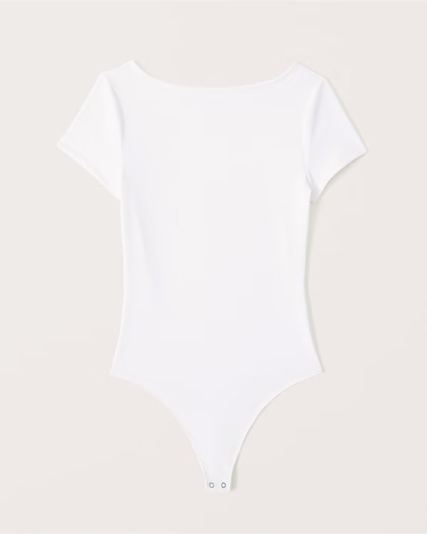 Women's Short-Sleeve Seamless Fabric Boatneck Bodysuit | Women's Tops | Abercrombie.com | Abercrombie & Fitch (US)