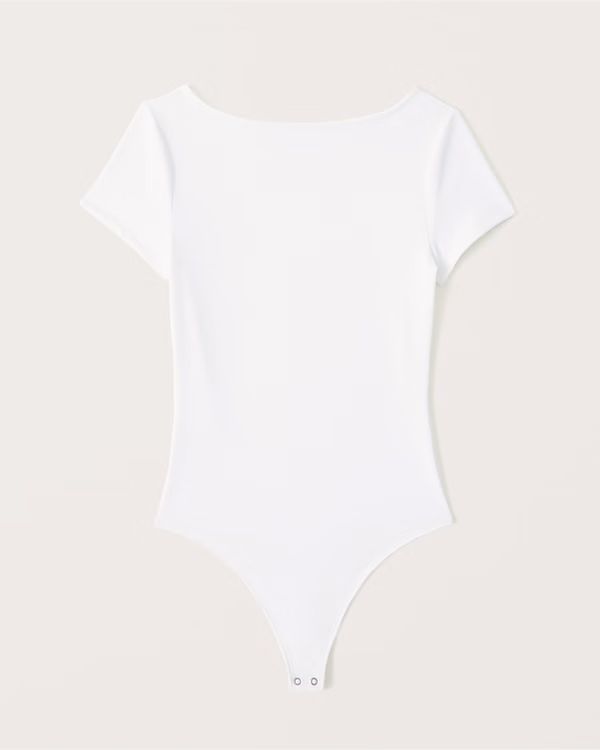 Short-Sleeve Seamless Fabric Boatneck Bodysuit | Abercrombie & Fitch (US)