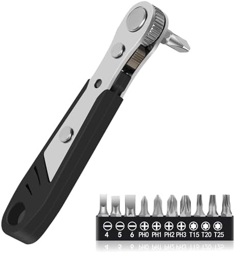 10-In-1 Angled Ratchet Screwdriver Set，90 Degree Right Angle, Angled and Offset Screwdrivers fo... | Amazon (US)