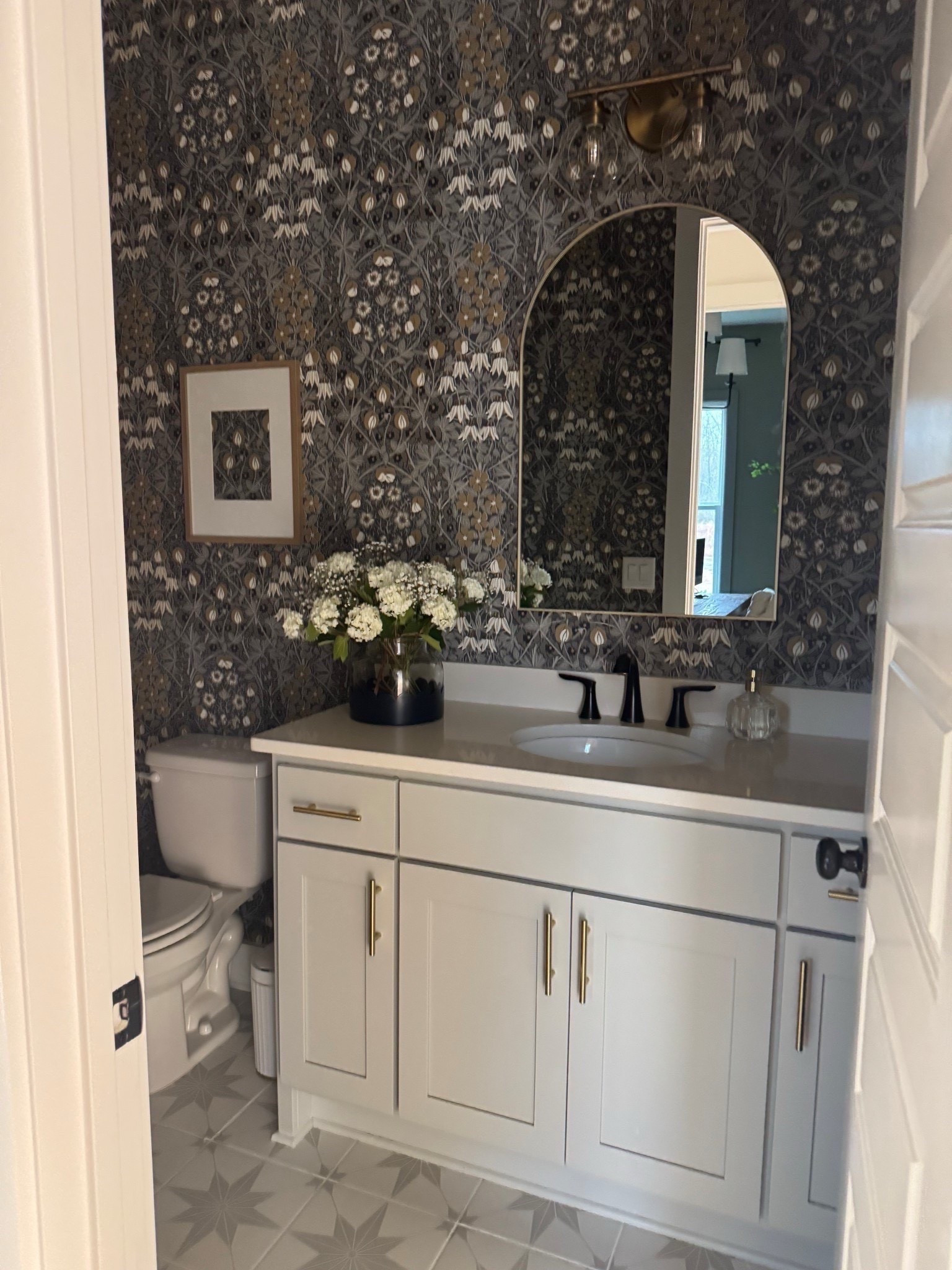 Powder bathroom decor, wallpaper, bathroom decor ideas, affordable home decor #bath 

#LTKSeasonal #LTKSaleAlert #LTKHome