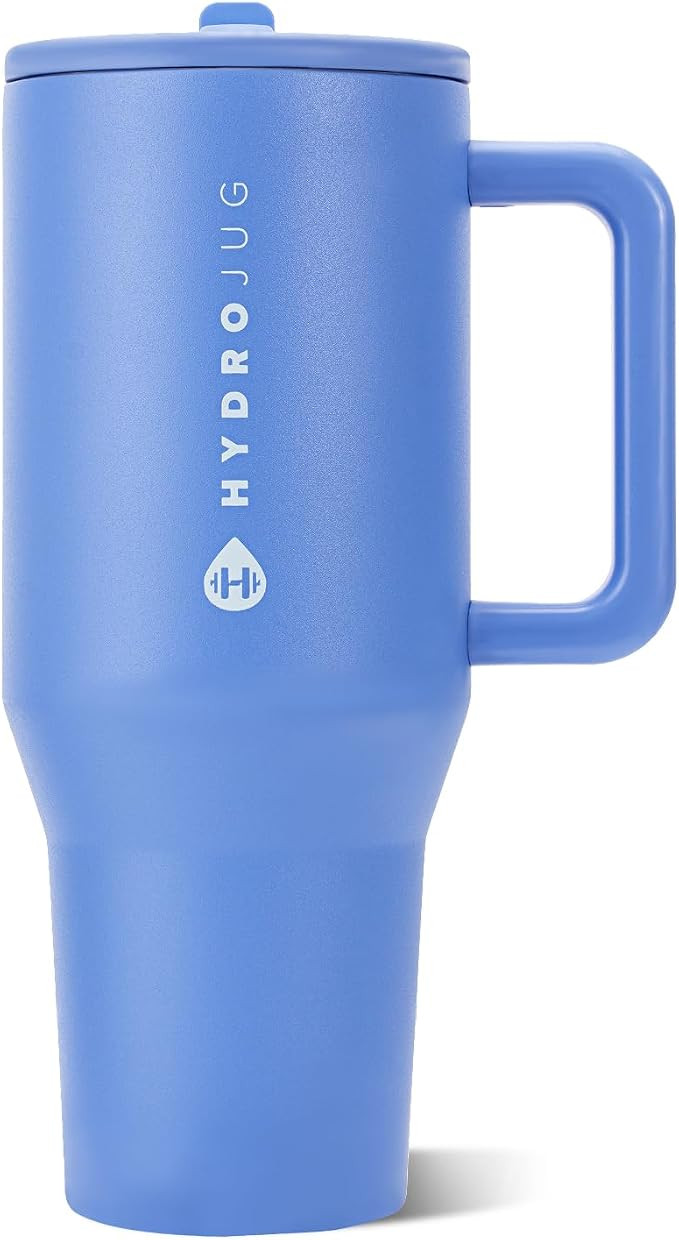 HydroJug Traveler 40oz, Insulated Tumbler with Handle & Straw, Light Blue | Amazon (US)