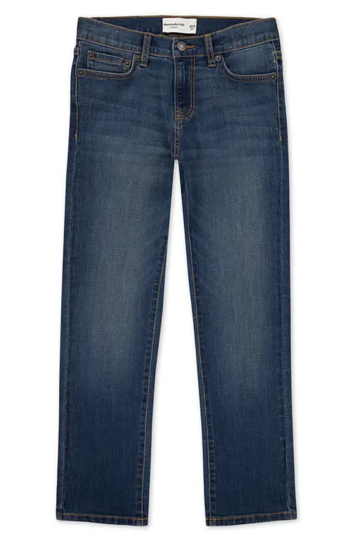 abercrombie kids Kids' Straight Fit Jeans in For Real at Nordstrom, Size 13-14 | Nordstrom