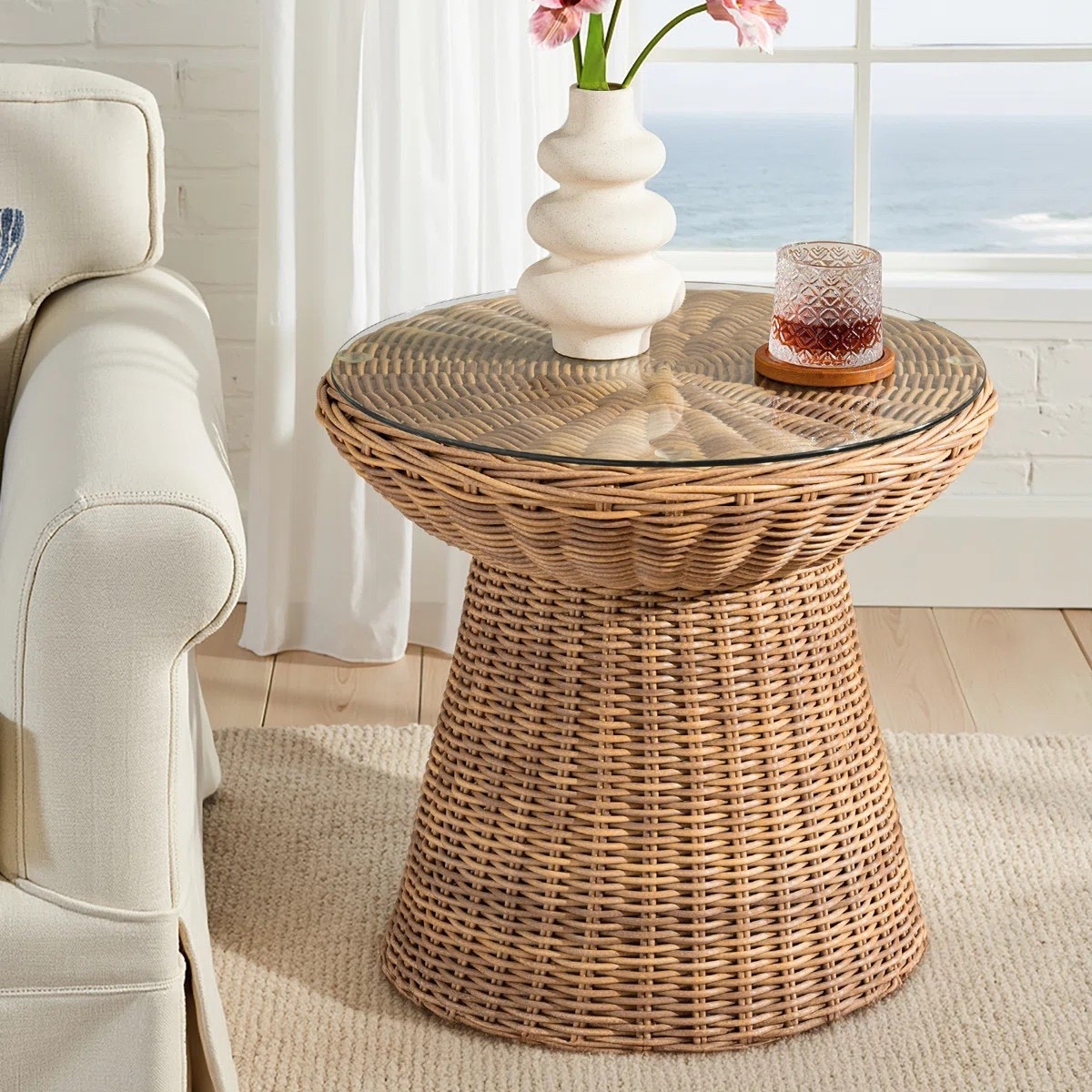 ✨ Way Day Sale ✨ 

Natural texture meets modern design — this rattan frame and glass top table adds warmth, airiness, and style to your space. ON SALE and under $150.

Keywords:

* rattan end table
* glass top side table
* coastal accent table
* faux rattan furniture
* small side table
* coastal home decor
* beach house style
* living room accent table
* bedroom side table
* airy interior design
* coastal chic
* natural texture decor
* light and airy home
* relaxed luxury
* neutral aesthetic furniture

#LTKHome #LTKSeasonal #LTKSaleAlert