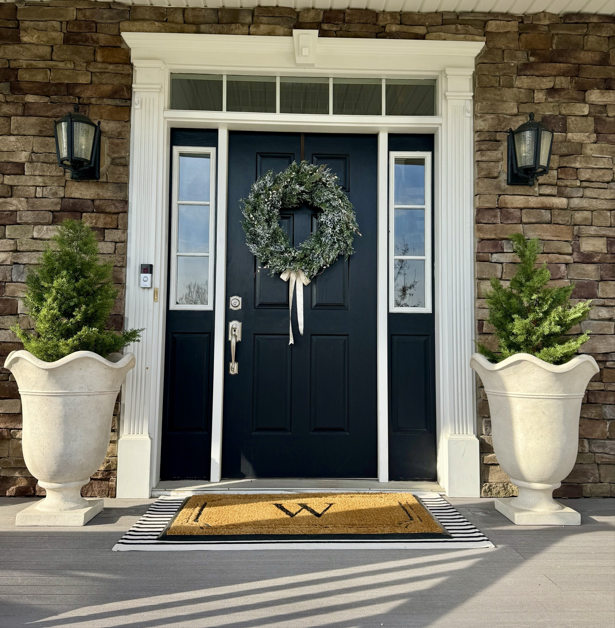 Simple winter front porch decor 🤍 a classic winter wreath, evergreen planters, and neutral porch styling.

#JanuaryDecor
#AfterChristmasDecor
#WinterFrontPorch
#WinterDecor
#FrontDoorDecor
#NeutralHome
#SeasonalDecor
#mypotterybarn
#amazon
#frontgate


#LTKHome #LTKSeasonal