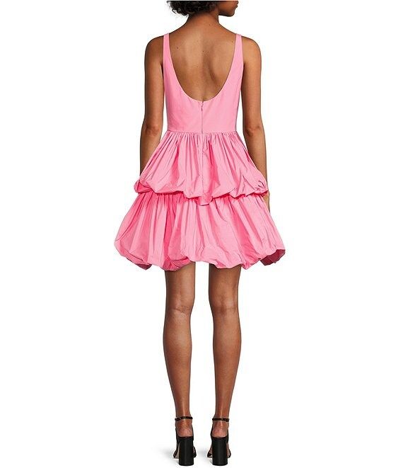 Sabine Sweetheart Neck Taffeta Bubble Hem Mini Dress | Dillard's