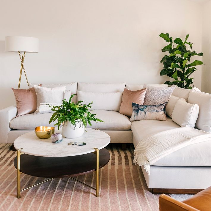 Harmony 2-Piece Bumper Chaise Sectional (107"–117") | West Elm (US)