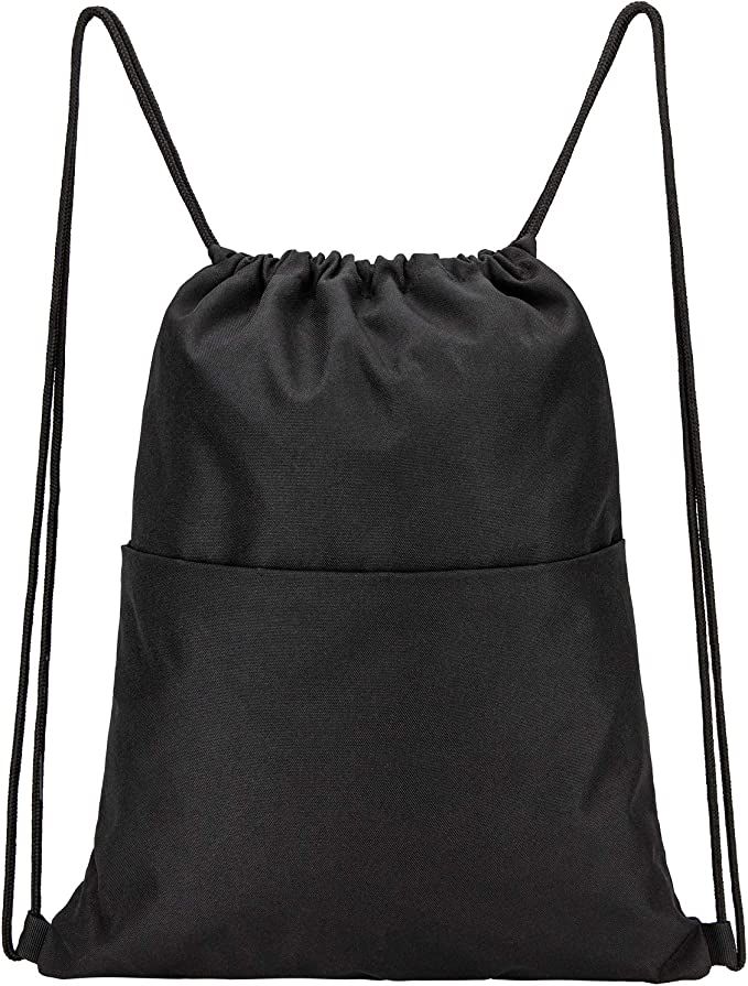 Vorspack Drawstring Backpack Water Resistant String Bag Sports Sackpack Gym Sack with Side Pocket... | Amazon (US)