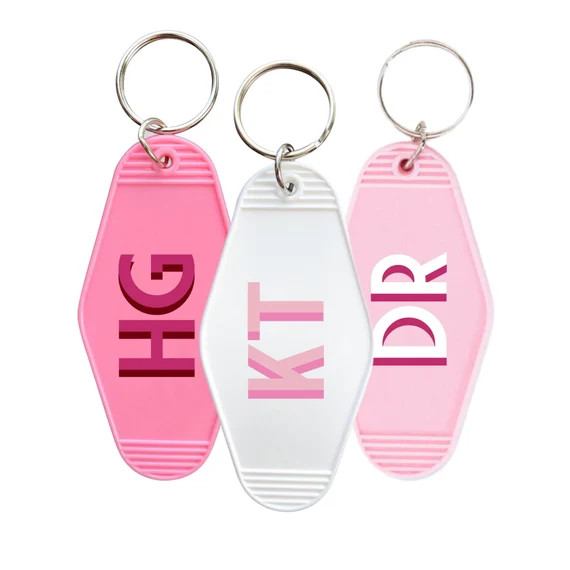 Custom Monogram Retro Keychain | Etsy | Etsy (US)