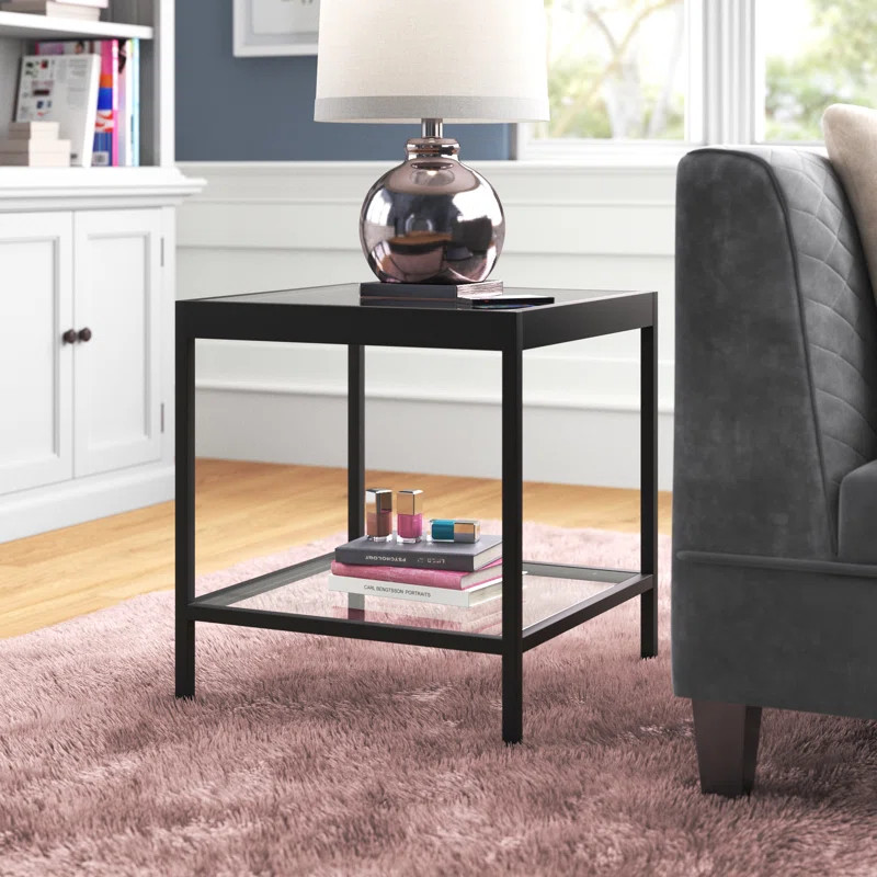 Mulligan Glass Top End Table | Wayfair North America