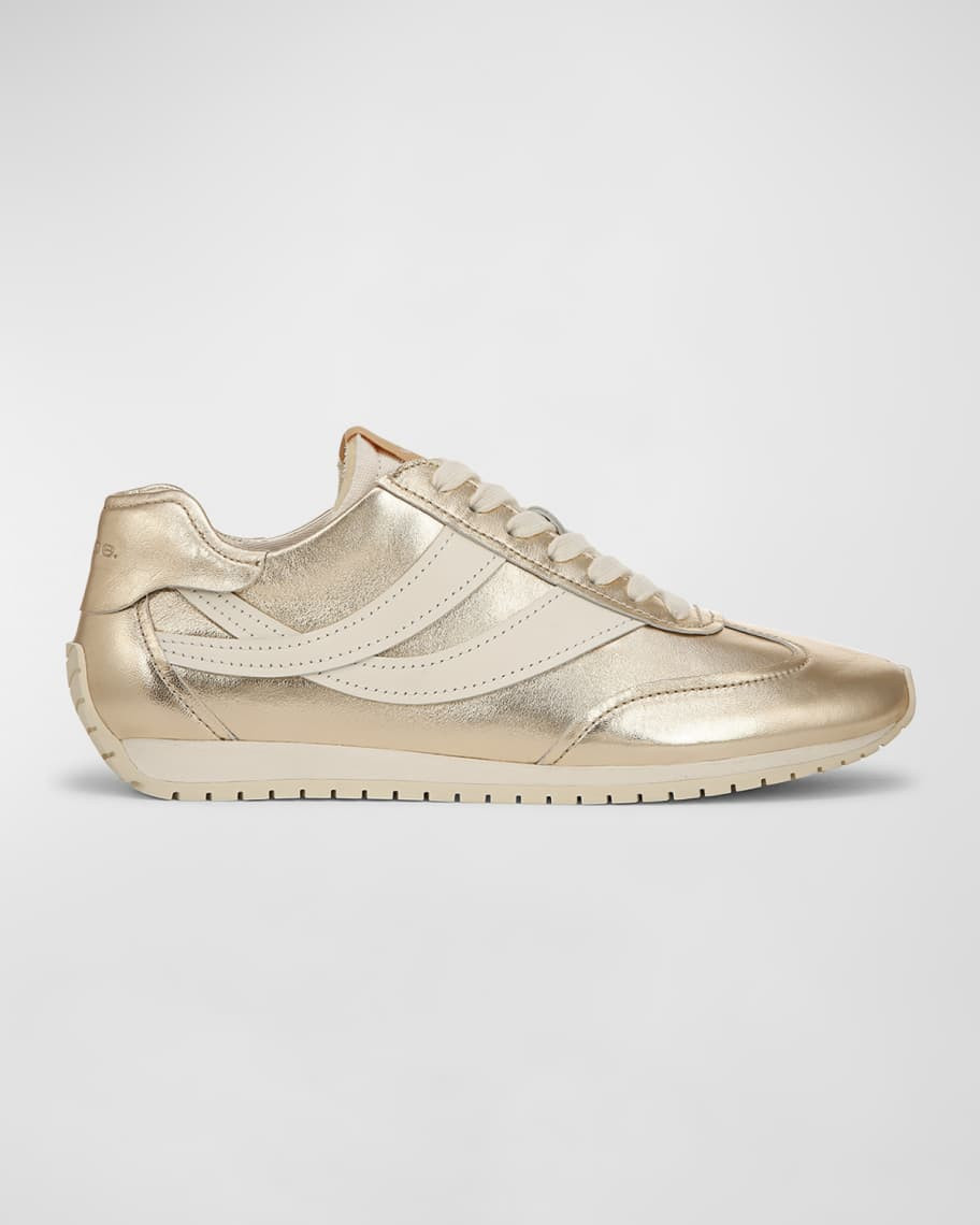 Vince Oasis Metallic Leather Retro Sneakers | Neiman Marcus