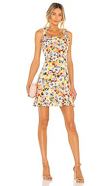 BCBGeneration Square Neck Mini Dress in Hand Painted Floral from Revolve.com | Revolve Clothing (Global)