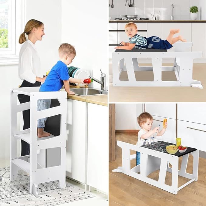 Dripex Kitchen Step Stool for Toddlers Kids Learning Helper Stool Toddler Standing Tower with Saf... | Amazon (US)